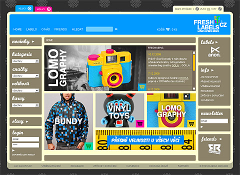 Freshlabels s novým webem / Refresh 2008
