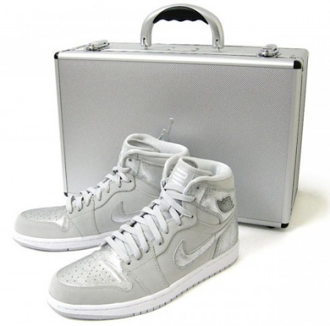 Nike Air Jordan 1 Retro Silver 25th Anniversary Package / Kotníkové sneakers Air Jordan