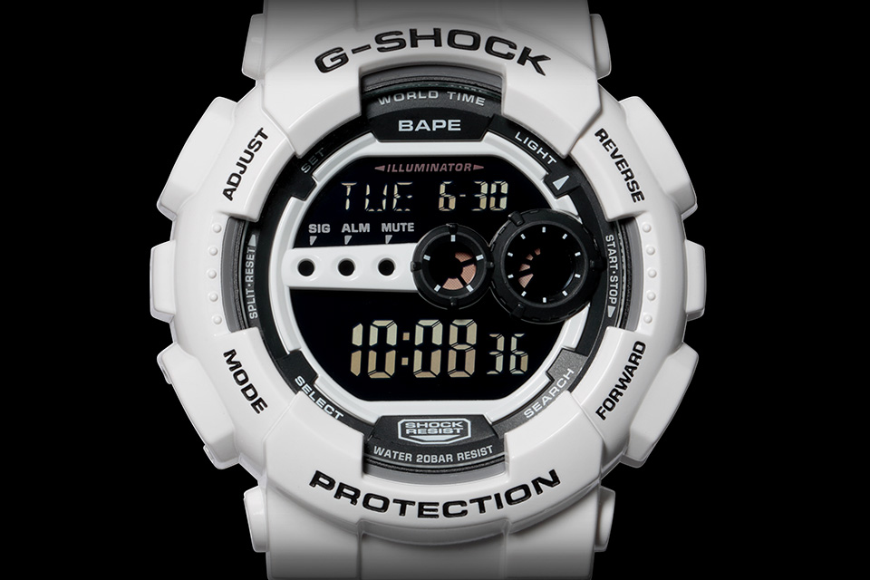 BAPE x G-SHOCK GD-100 / Bílá versus černá (http://www.stylehunter.cz)